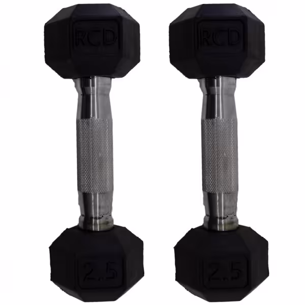 دمبل شش ضلعی 2.5 کیلوگرمی بسته 2 عددی