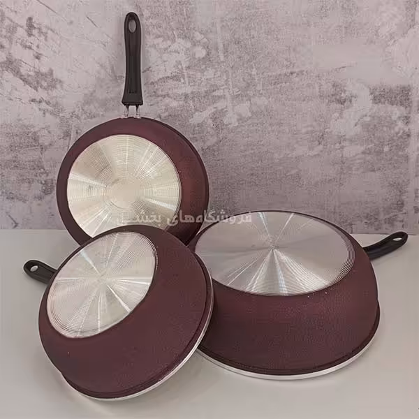 ست 3 پارچه تابه تک دسته لب پیچ اوج