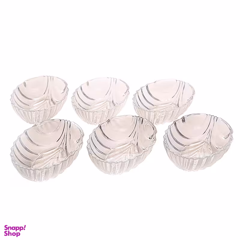 آجیل خوری بلور کاوه مدل Santa بسته 6 عددی