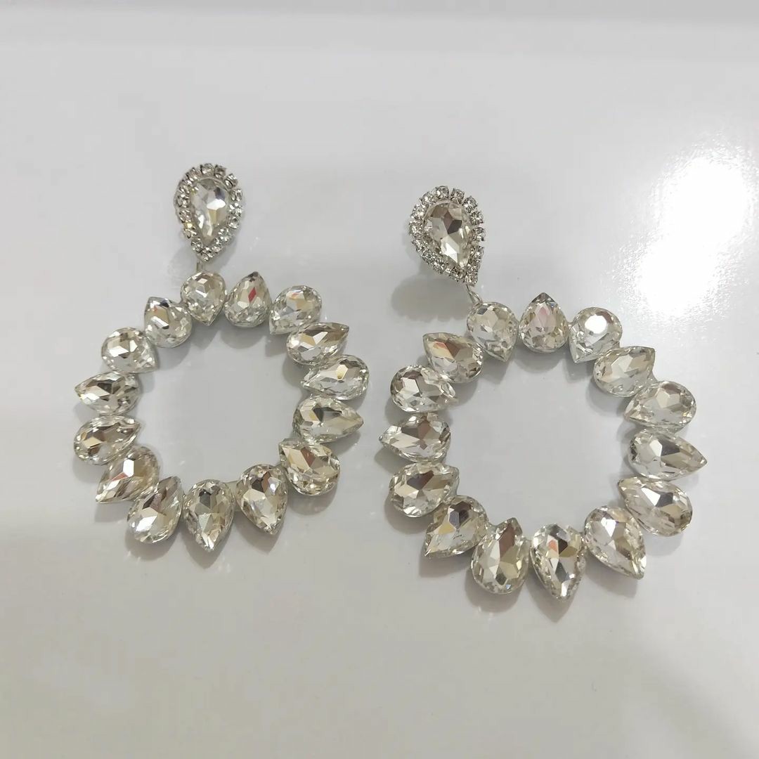 گوشواره جواهری گرد