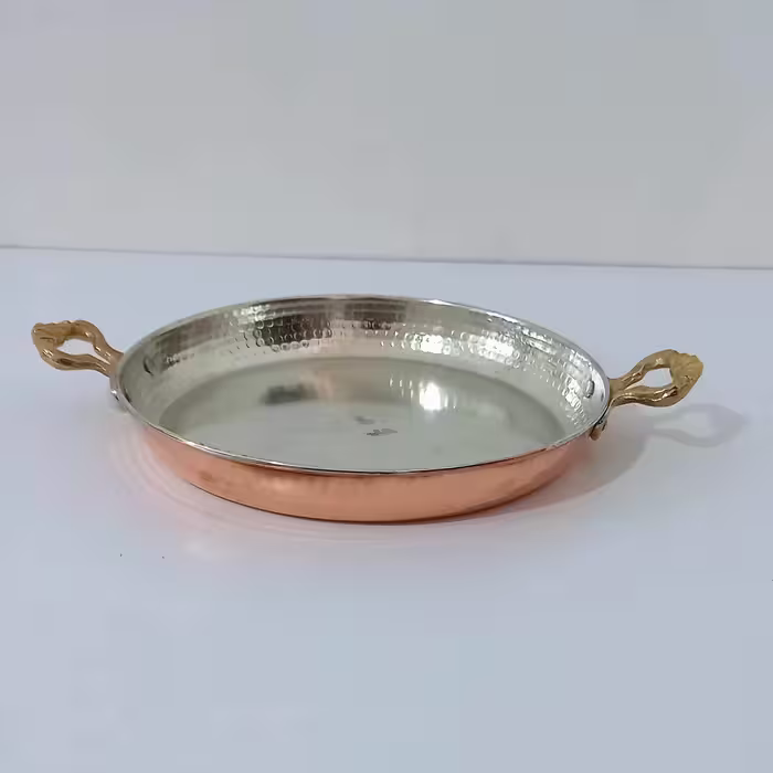 تابه مسی دسته برنجی سایز 1