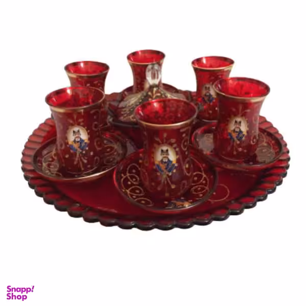 سرویس چای خوری 15 پارچه طرح شاه عباسی کد صفوی