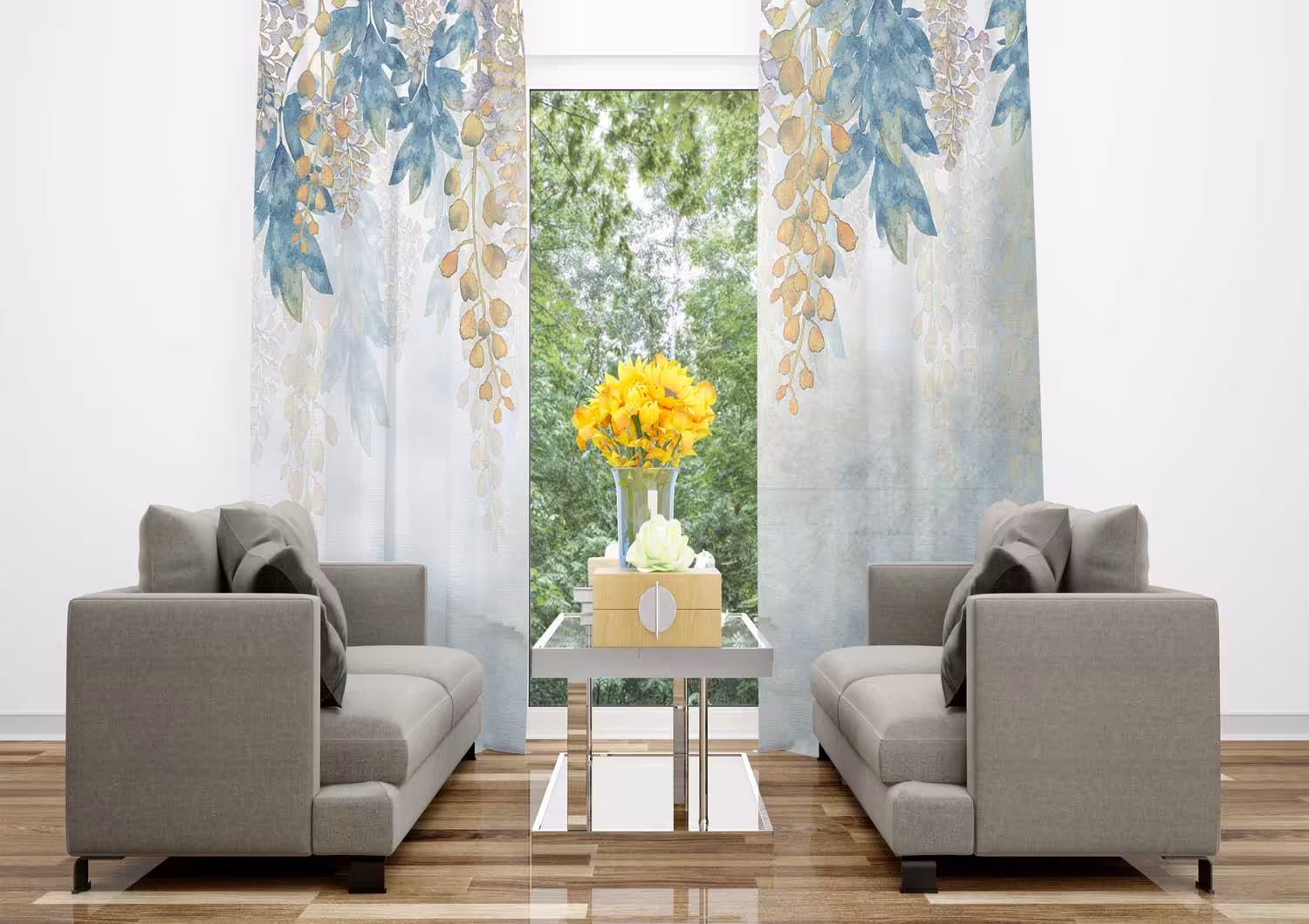 پرده تصویری برگ های هنری