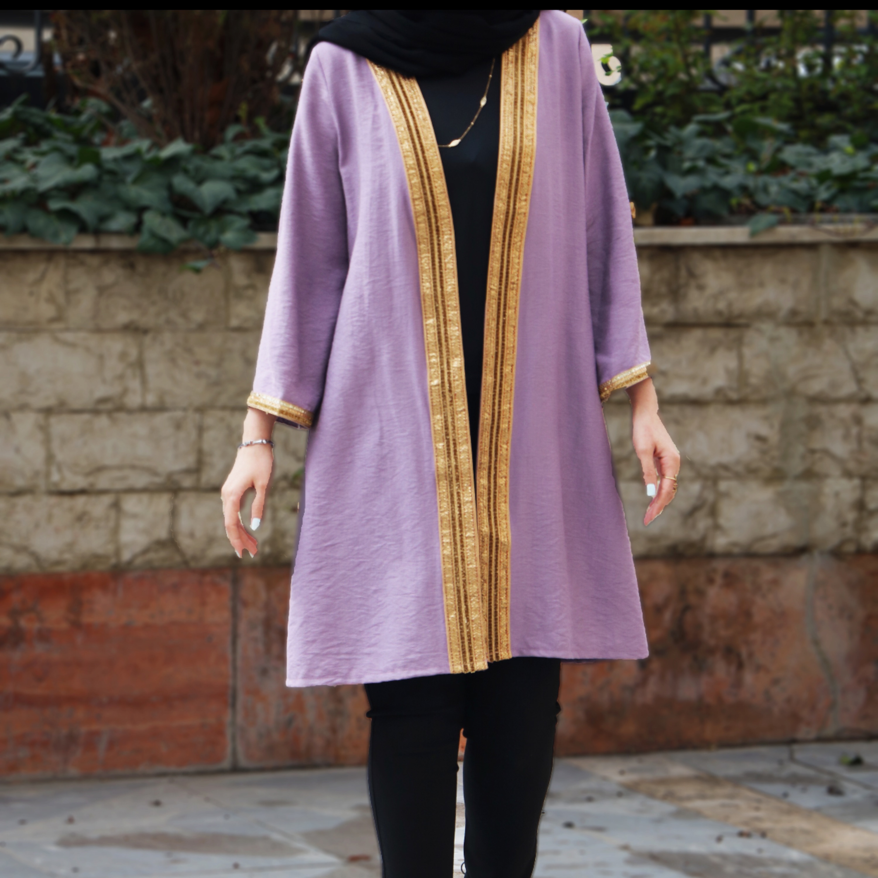 مانتو مجلسی یاسی طلایی