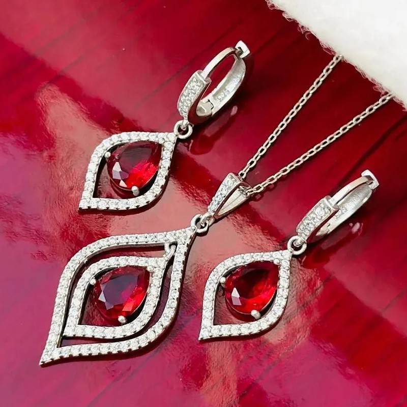 نیمست جواهری نگین رنگی