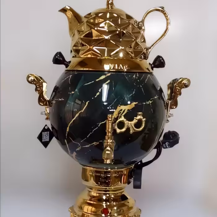 سماور برقی 6 لیتر ی وین مدل سایه طرح سنگ PVD