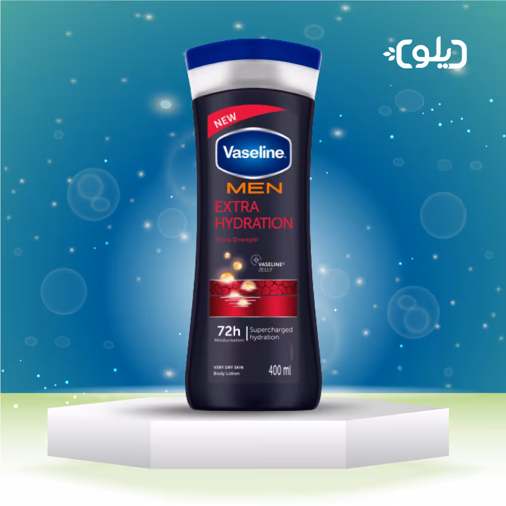 لوسیون بدن مردانه وازلین مدل Extra Hydration حجم 400میل