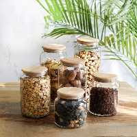 جا حبوباتی شیشه ای سایز 6