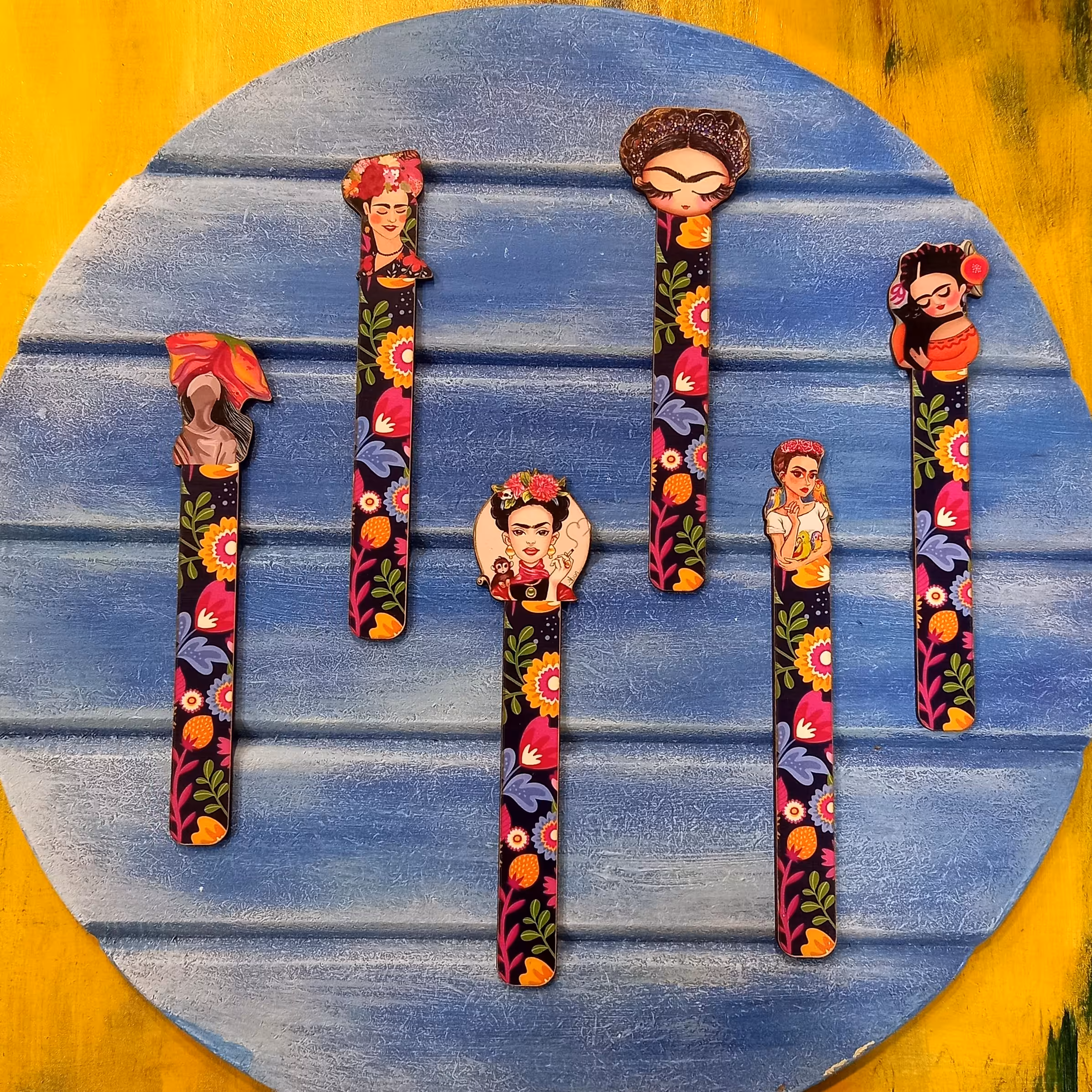 بوکمارک چوبی طرح فریدا