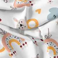 پارچه روبالشی مخمل  نوزادی  پارچه باما مدل  بی بی    کد 5011347 
