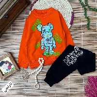  بلوز شلوار اسپرت خواهر برادری بیرونی پاییزه زمستانه طرح خرس جنس دورس پنبه لاکرادار اعلا سایز 40 تا 55 ( ارسال رایگان ) 