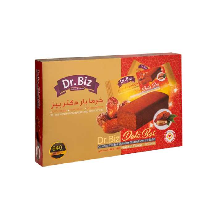 خرما بار طبیعی 640 گرمی دکتربیز
