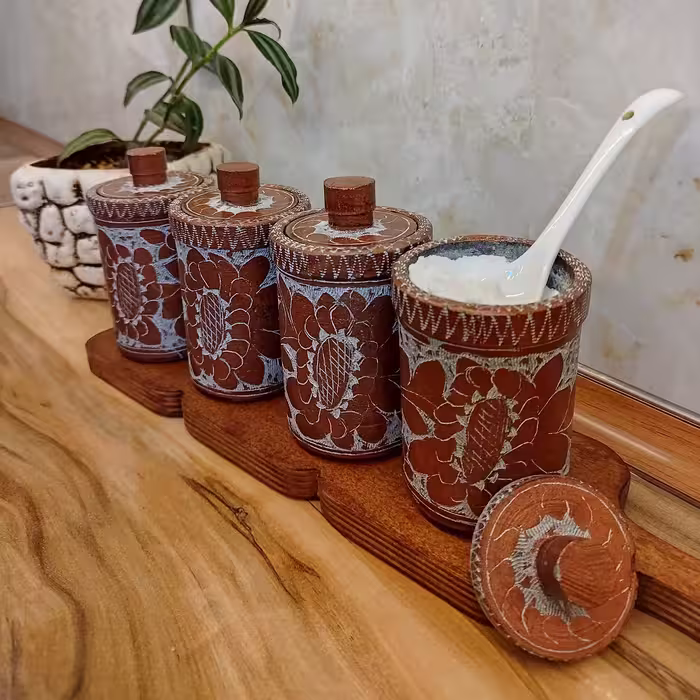 جا ادویه سنگی ست 4 عددی