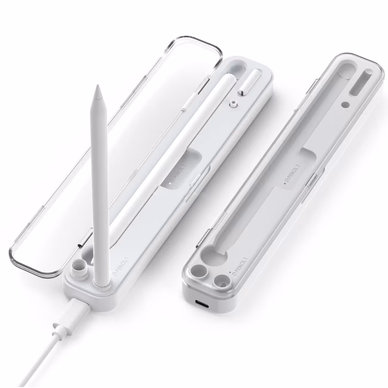 شارژر و جعبه نگهدارنده قابل شارژ اپل پنسیل 1 و 2 کوتتسی 63007