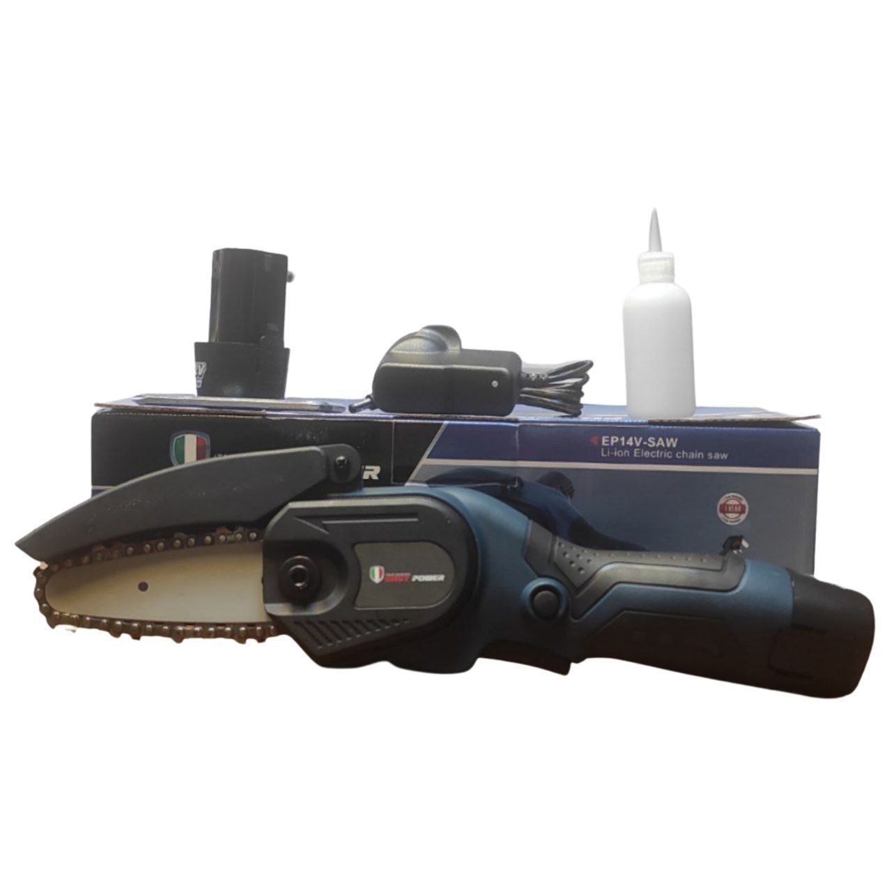 اره شارژی (برش هیزم و چوب و شاخه زن ) تیغه 10 سانت ایزی پاور