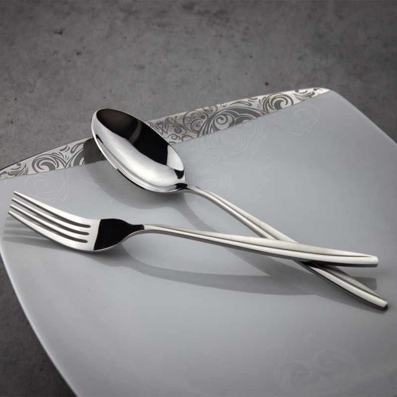 قاشق چنگال یونیک  طرح مایز  3 میل اصل نگیر و ضد زنگ ضخیم 6 نفره 