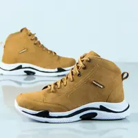 👟کفش ساقدار Balenciaga مدل Hoka (عسلی)