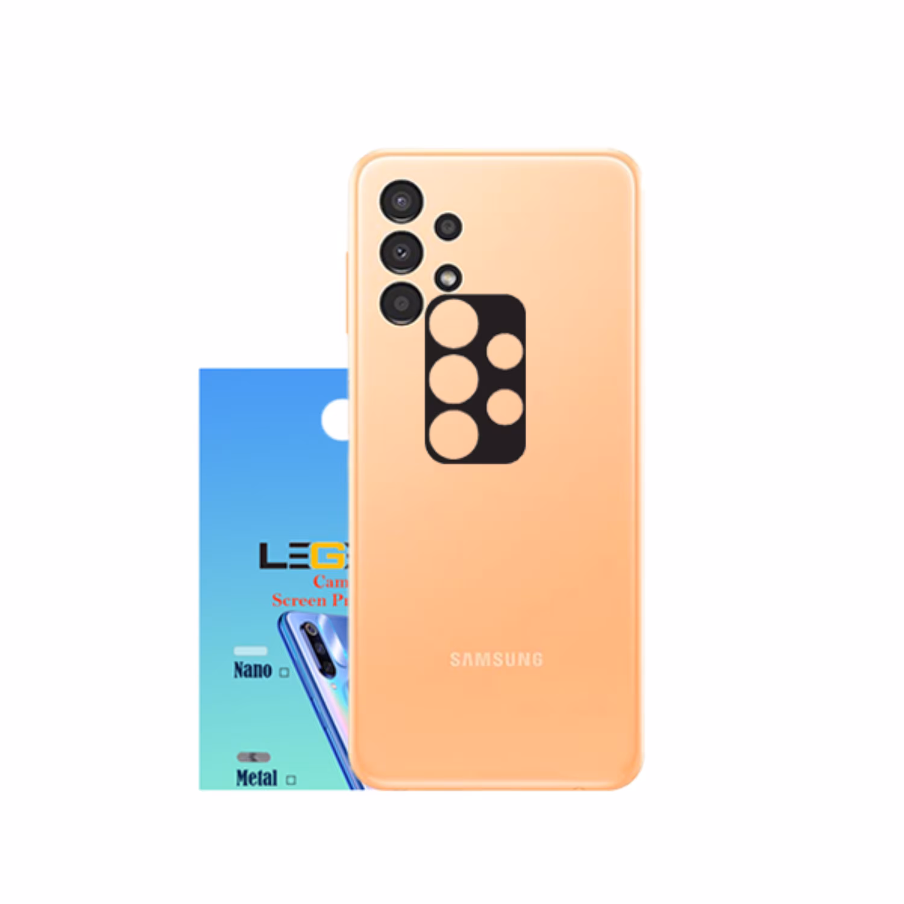 محافظ لنز دوربین لجند مدل قابدار مناسب برای موبایل سامسونگ Galaxy A13 