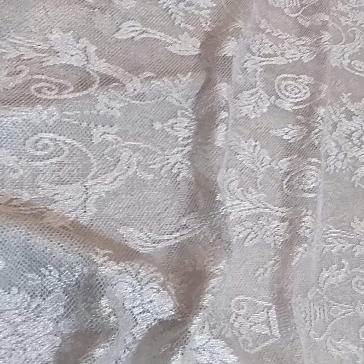 پارچه حراجی پرده تور راشل طرحدار