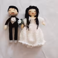 عروسک تزئینی عروس و داماد از روی عکس شما