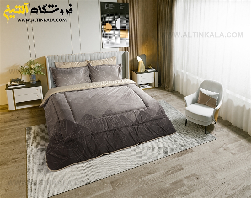 روتختی دونفره آلوئه ورا لومانا 6تکه طرح Shadiya grey