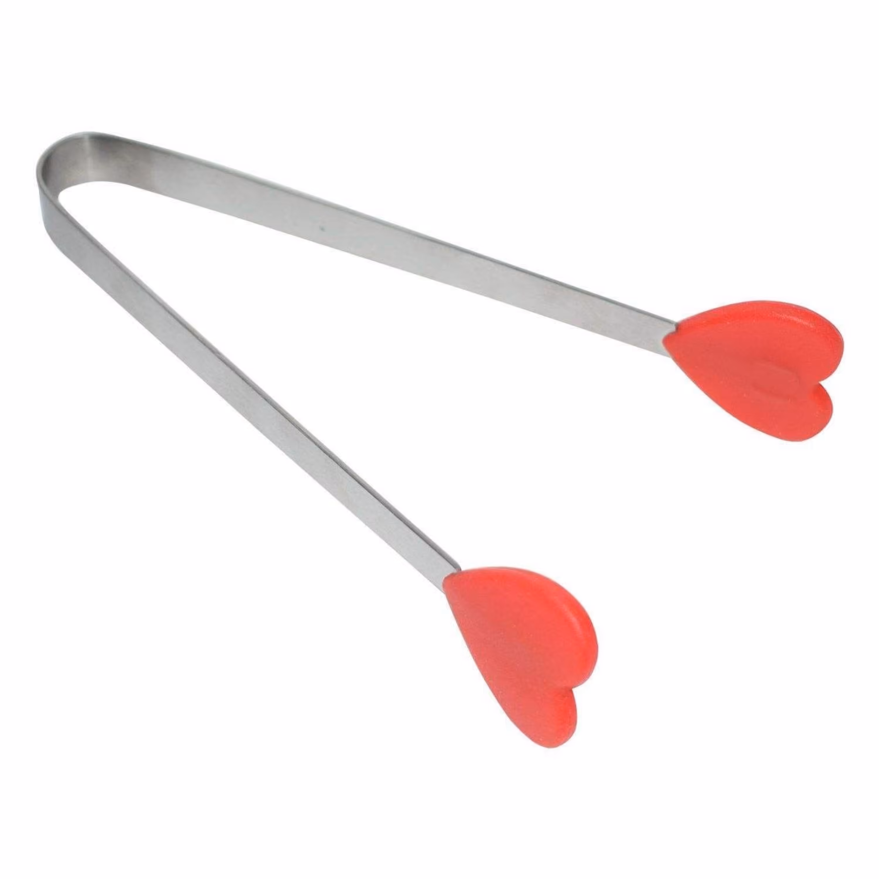 انبر یخ و قند سر سیلیکونی مدل 502 طرح قلب رنگ قرمز