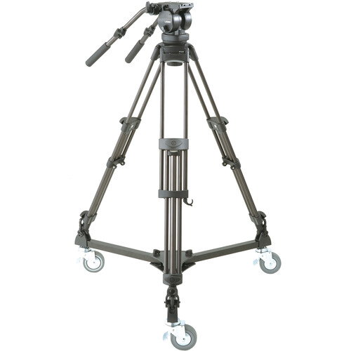 سه پایه فیلمبرداری لیبک مدل Libec LX10 Studio Two-Stage Aluminum Tripod System and H65B Head with Dual Pan Handles and Spreader Dolly