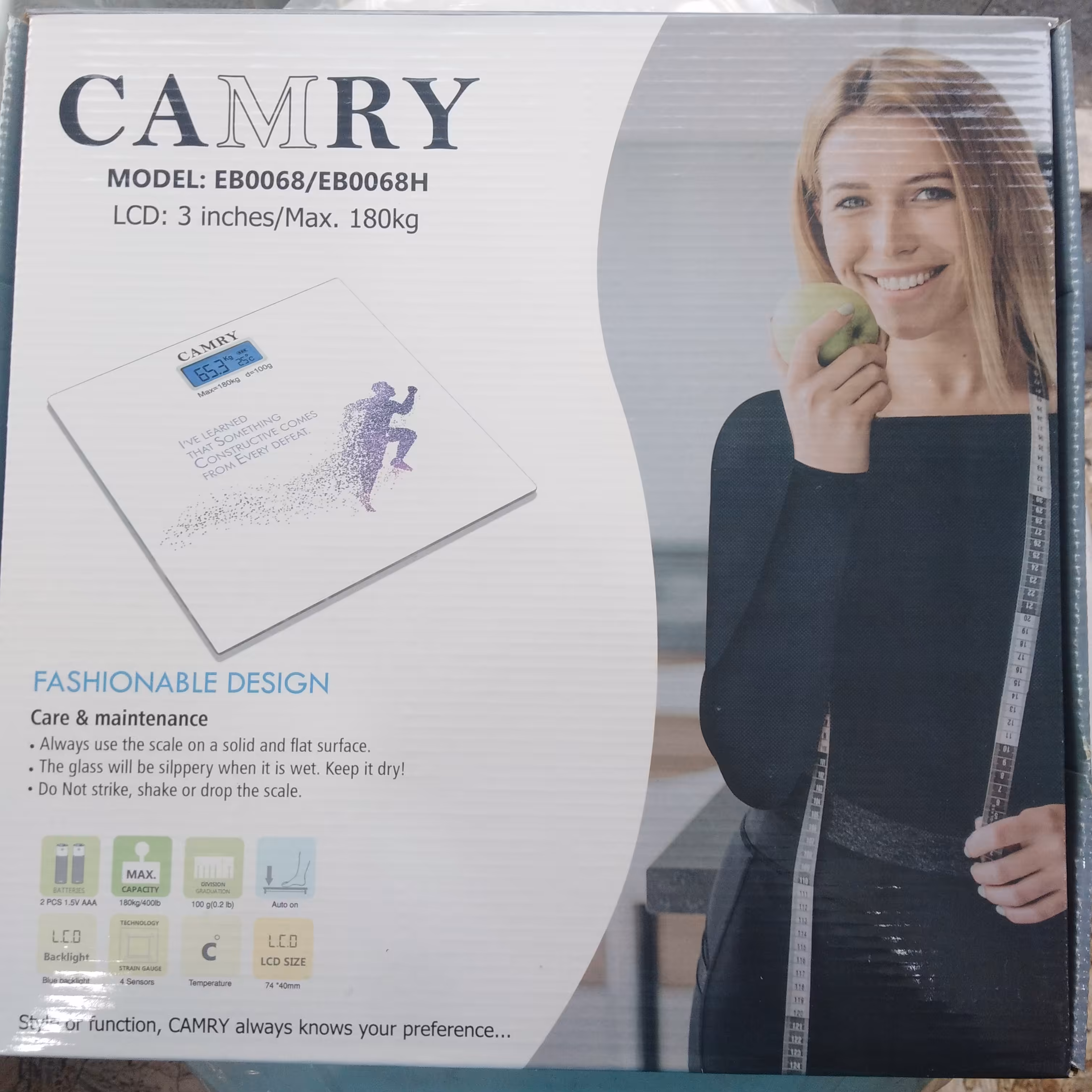 ترازوی دیجیتال کمری(CAMRY) مدل EB0068
(ارسال با پیک پس کرایه) 