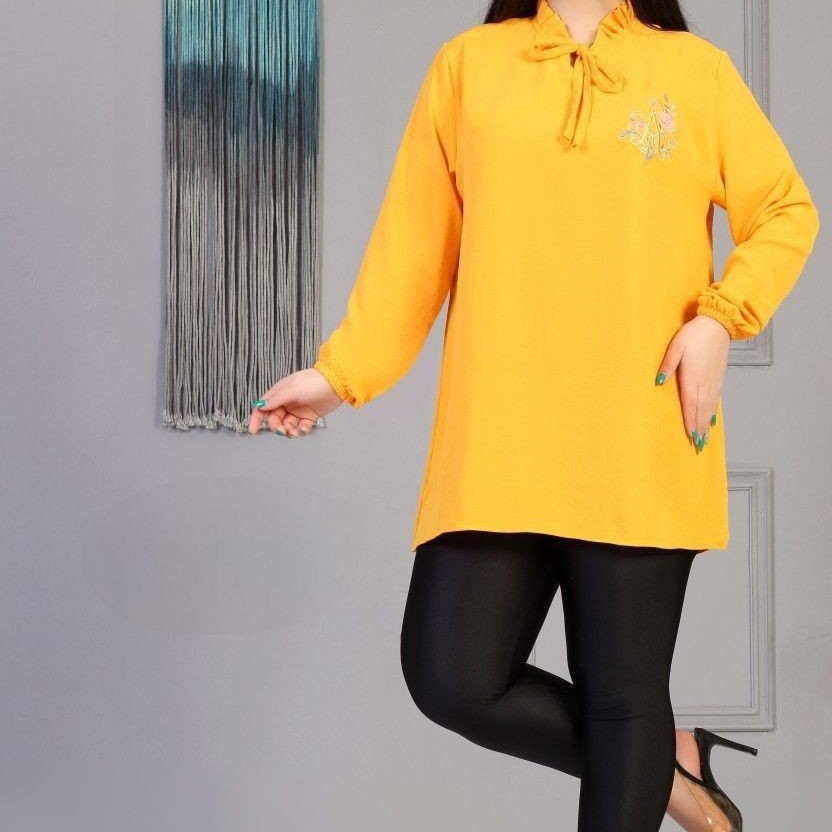 تونیک ابر و باد یقه چین دار