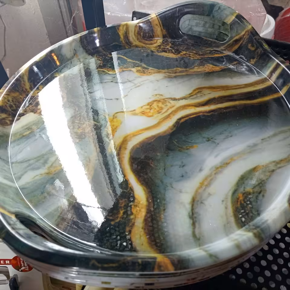 سینی ملامین گرد دسته دار