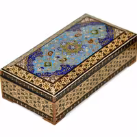 جعبه خاتم مینیاتور طرح تذهیب سایز 11 در 22 (دستکشدون)