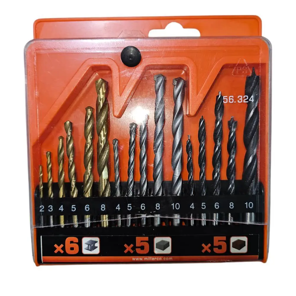 ست مته 16 پارچه چوب، آهن والماس