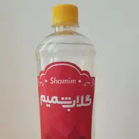 گلاب ناب ارگانیک شمیم.  خانگی.سنگین و شفاف در بسته بندی یک لیتری 