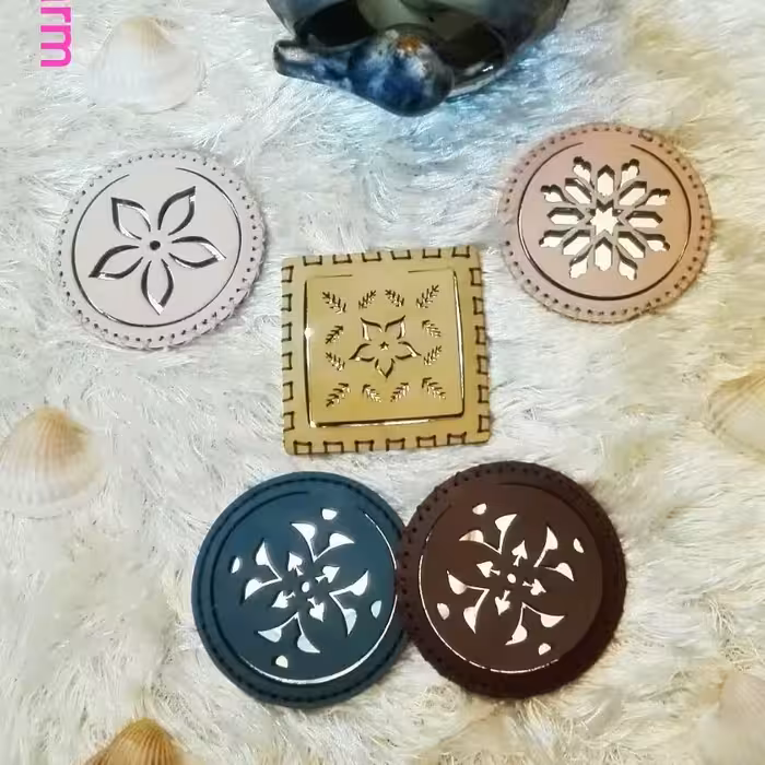 آینه چرم طبیعی دست دوز تیاراچرم مشهد