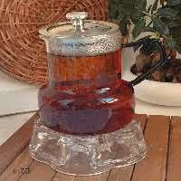 قوری پیرکس دسته مشکی با صافی استیل