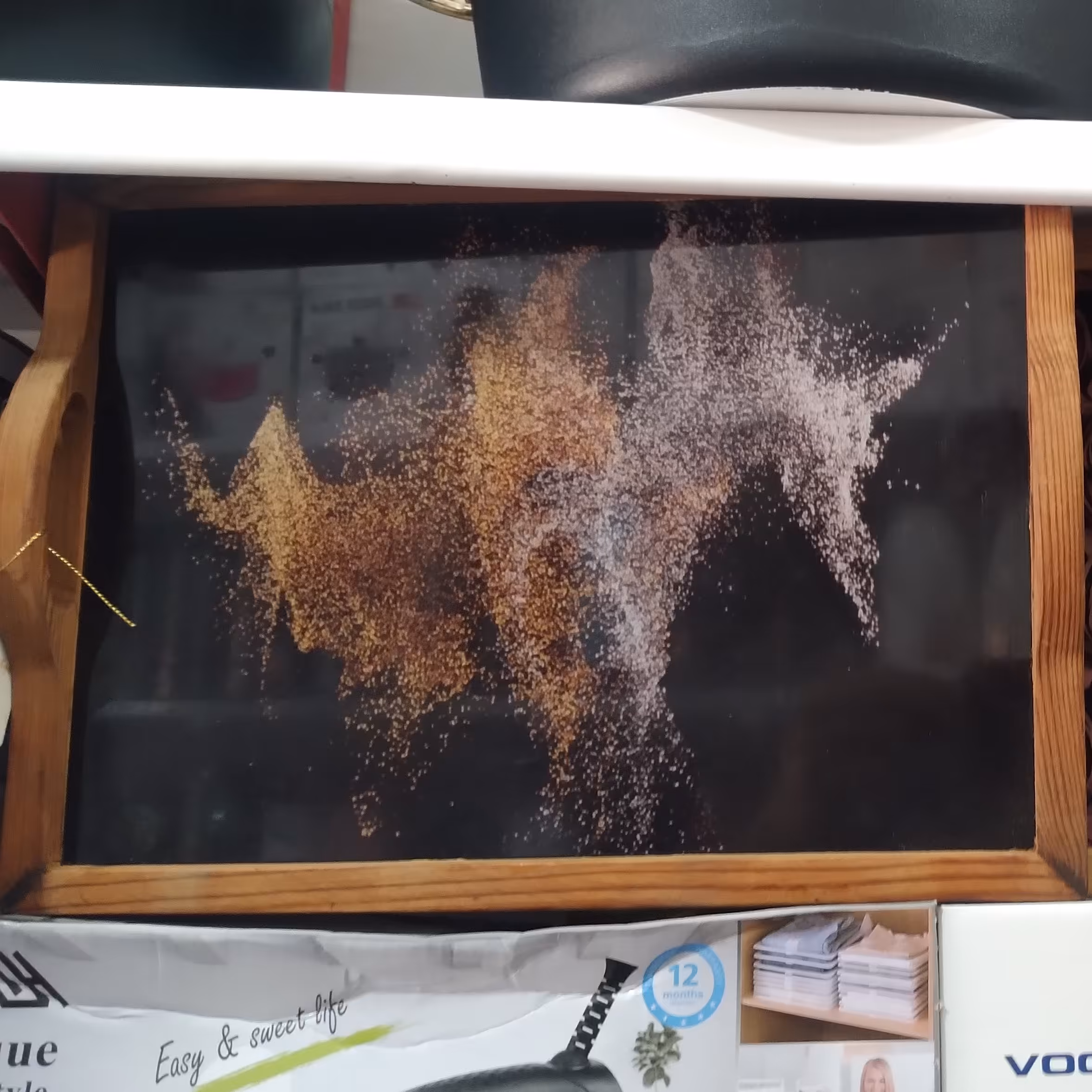 سینی پذیرایی مدل چوبی رزین با چوب راش