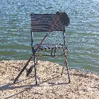 صندلی تاشو پشتی دار  مدل برزنتی دولایه فوم دار