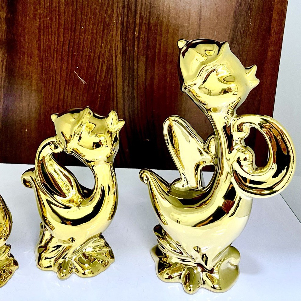 جوجه سه تایی سرامیکی  طلایی