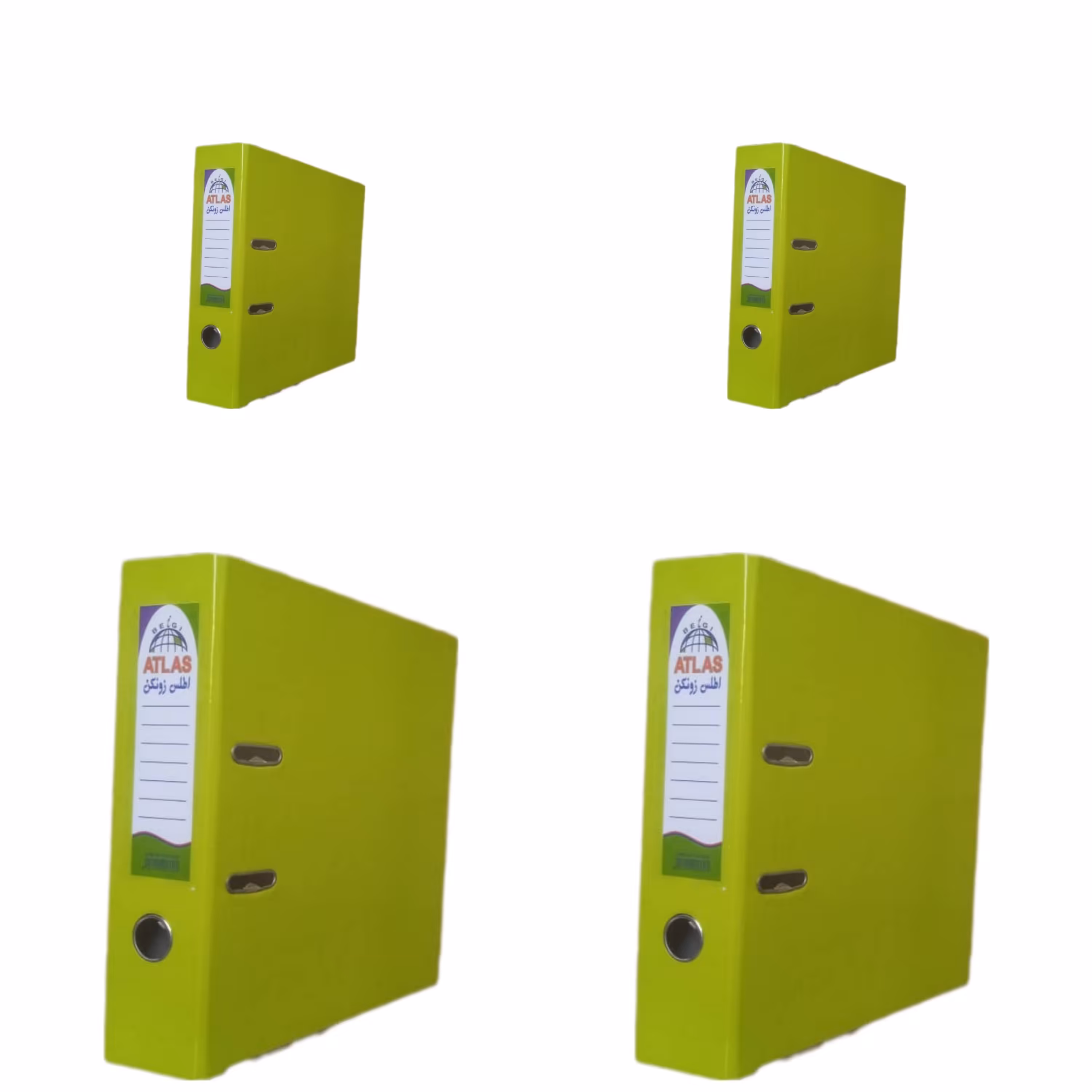 زونکنA4 سلفونی لبه فلزی تیگل دار سبز فسفری ( بسته 4 عددی)