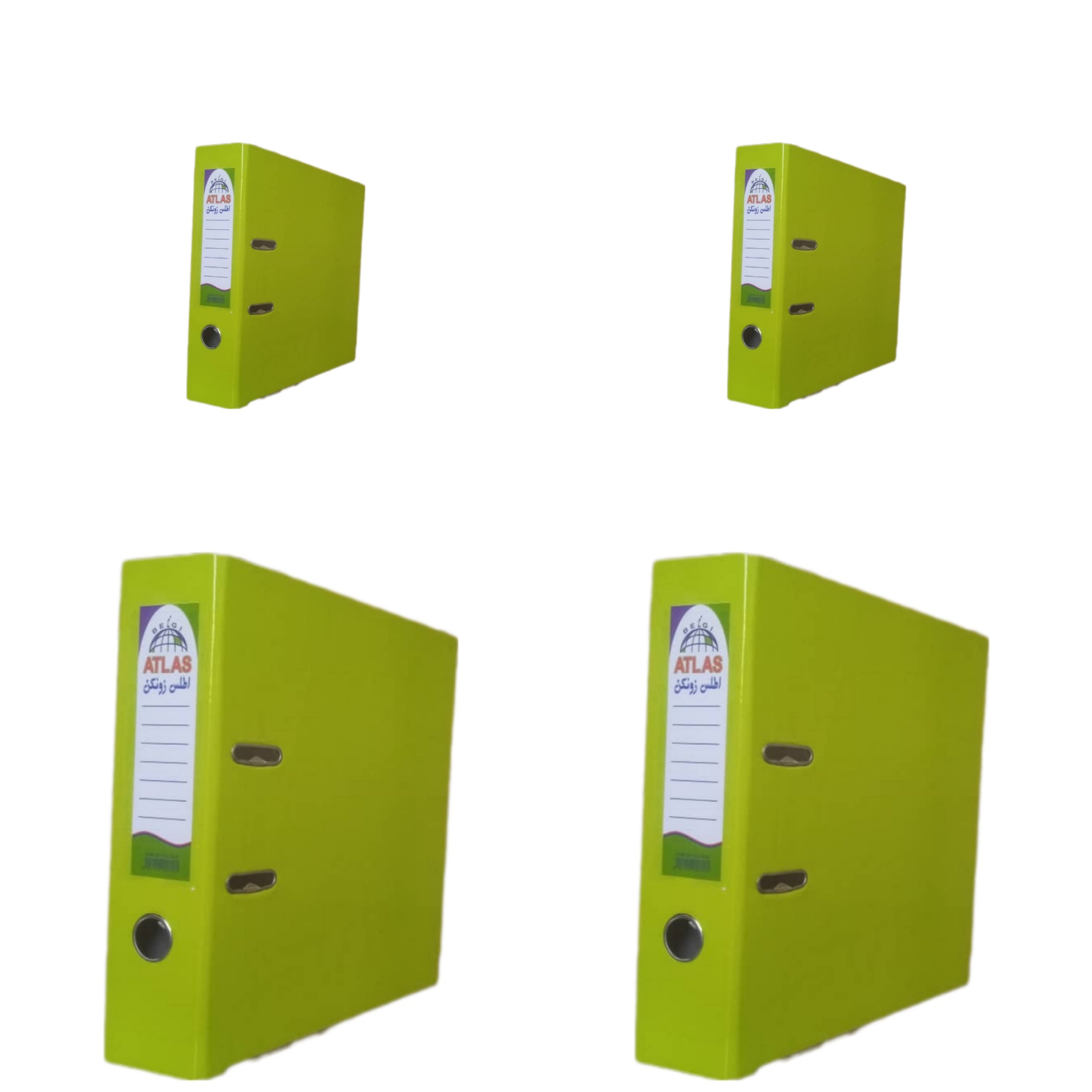 زونکنA4 سلفونی لبه فلزی تیگل دار سبز فسفری ( بسته 4 عددی)