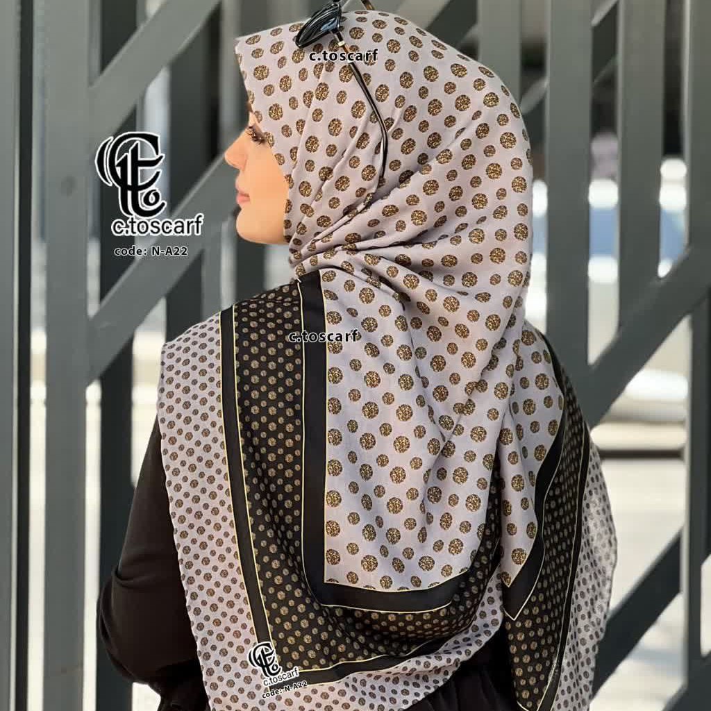 روسری نخ کاستوم خال خال اکلیلی