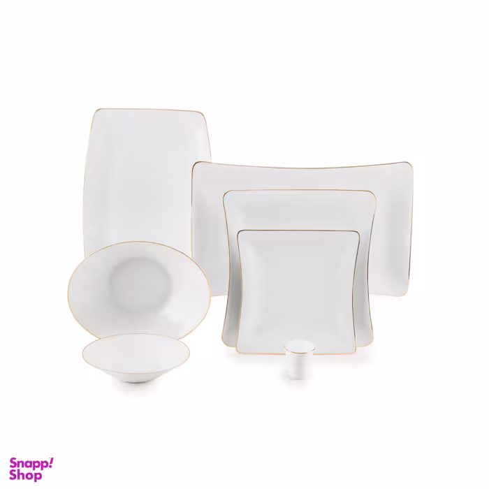 سرویس غذاخوری 30 پارچه چینی زرین سری وینچی الیسه مدل زرین درجه یک