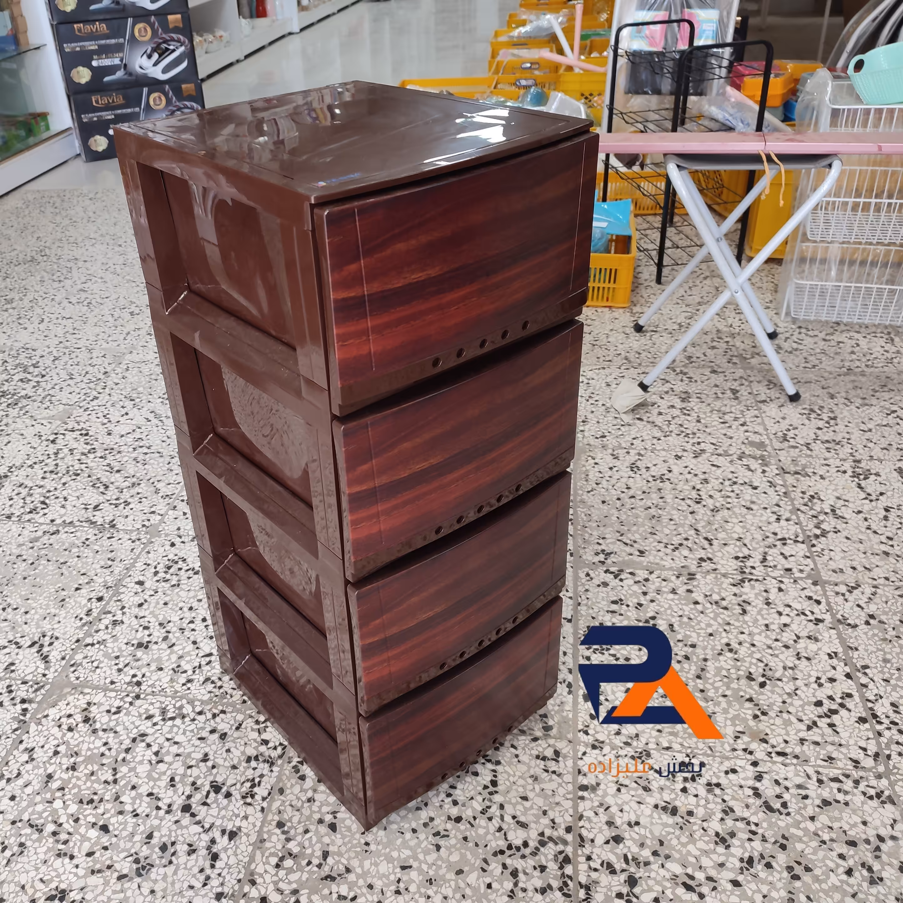 فایل 4 طبقه  طرح چوب مارینا  دارور پلاستیکی  محصول برند تسا پلاستیک مواد نو صادراتی باکیفیت 