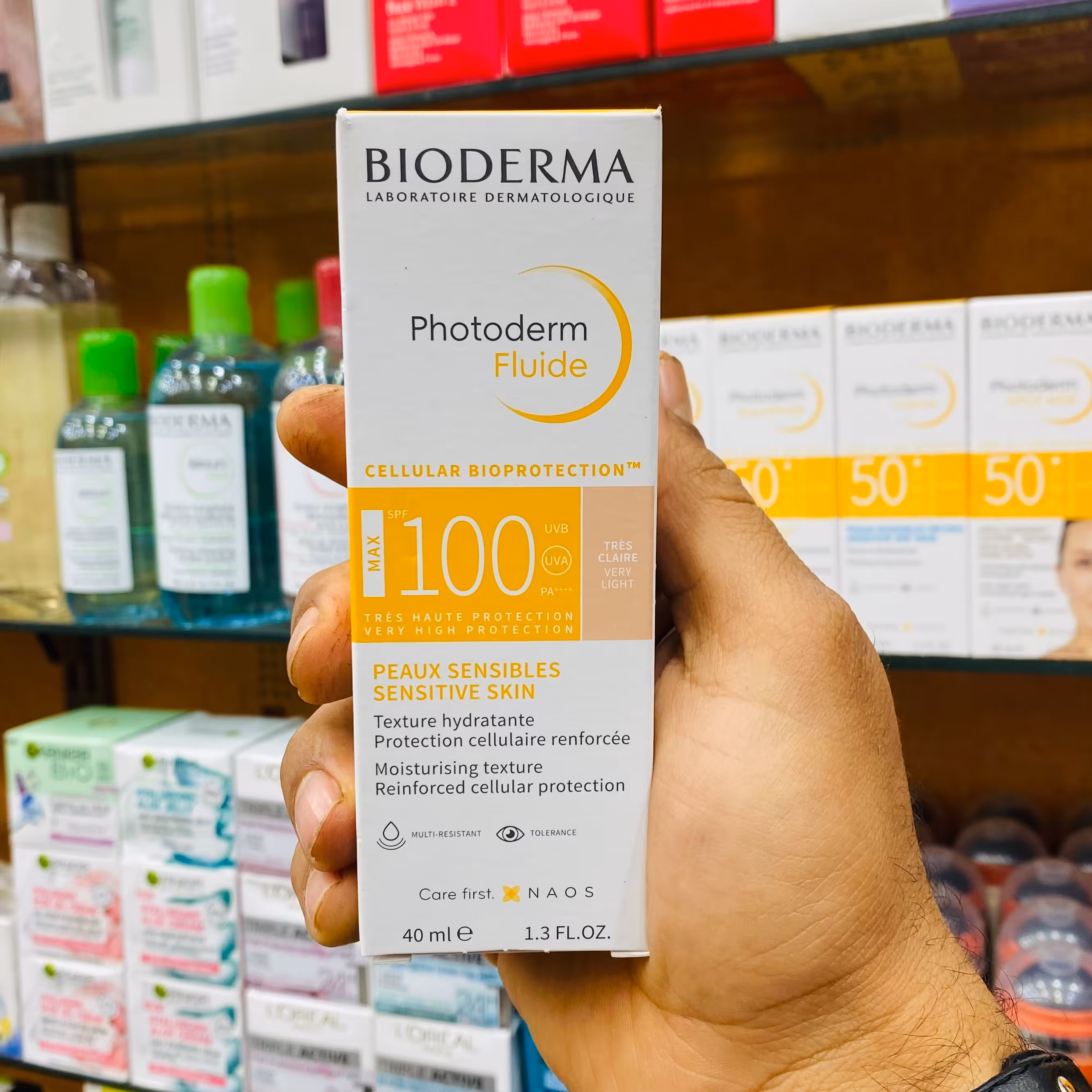 ضدآفتاب بیودرما رنگی روشن spf 50 اورجینال 