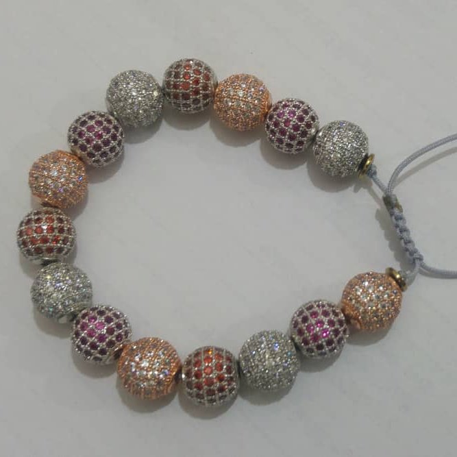 دستبند سواروسکی رنگی