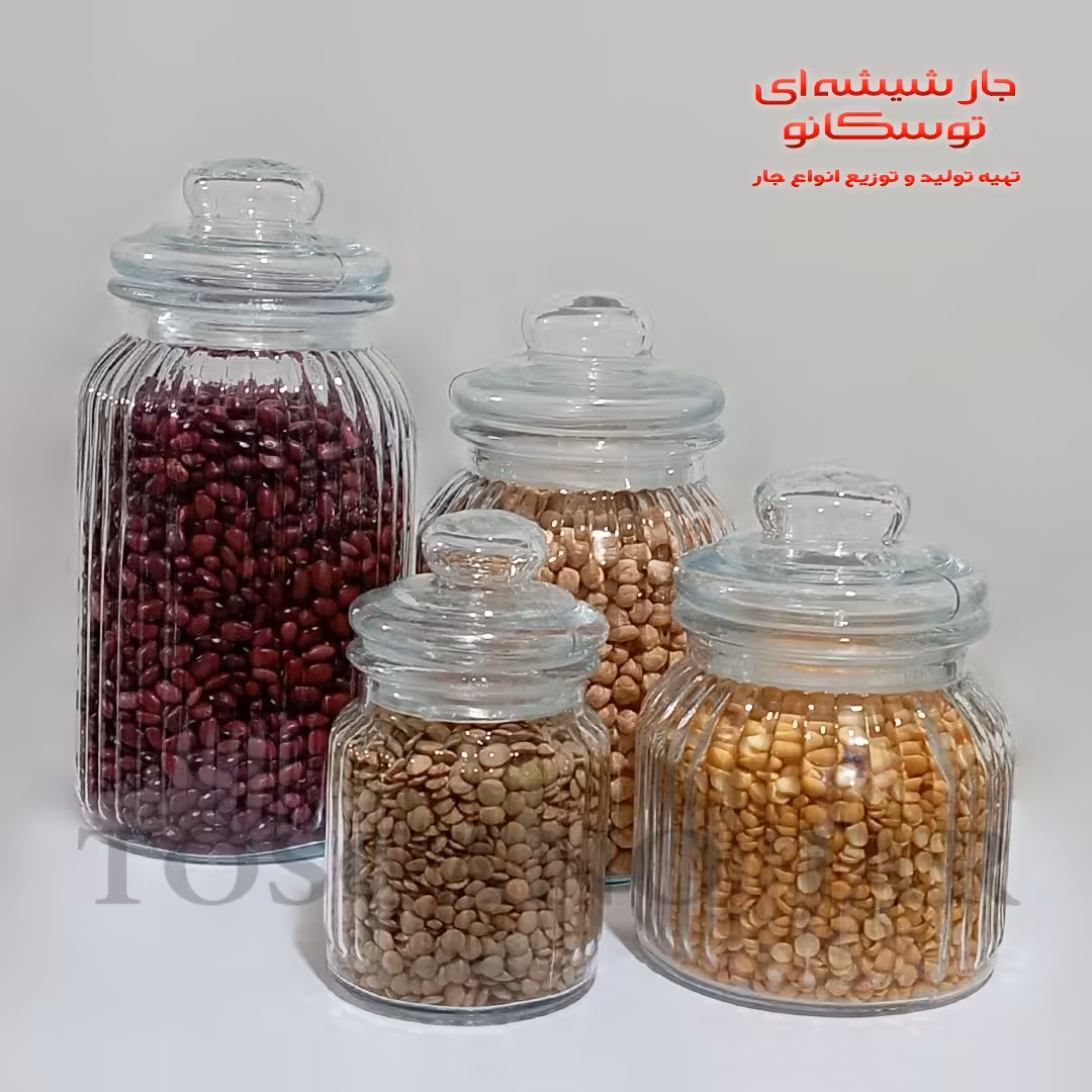 بانکه شیشه ای شیار دار سایز 3