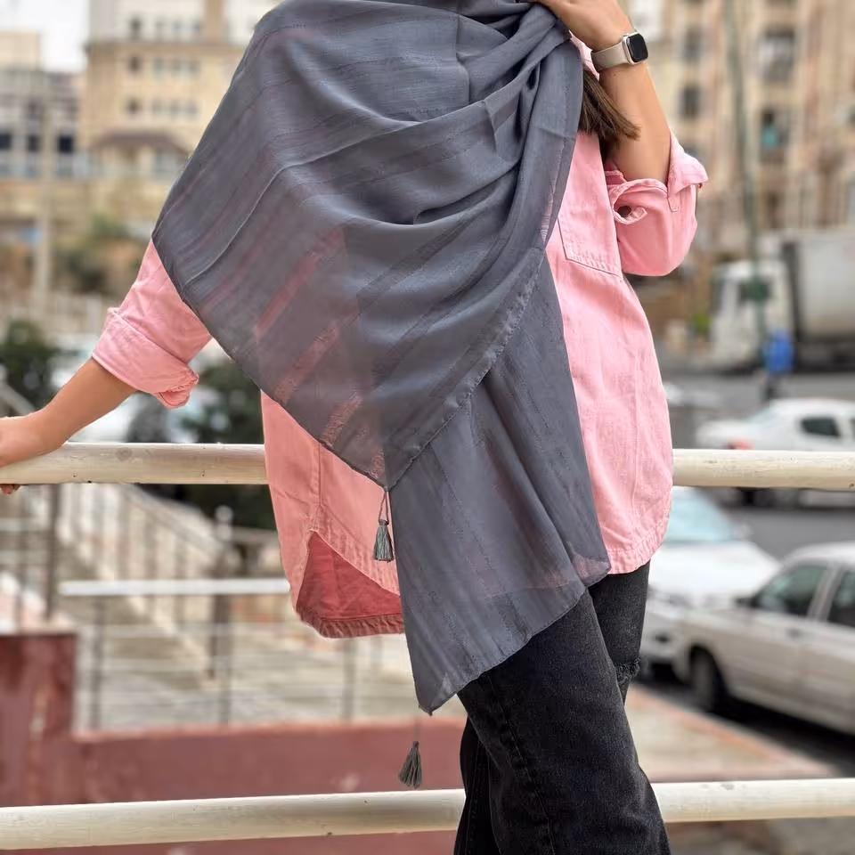 شال ساده تک رنگ نخی کیفیت بالا 