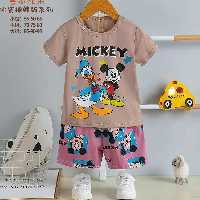 دوتیکه تیشرت وشورت نخ پنبه اسپرت دخترانه وپسرانه مناسب 1تا4سال ارسال رایگان