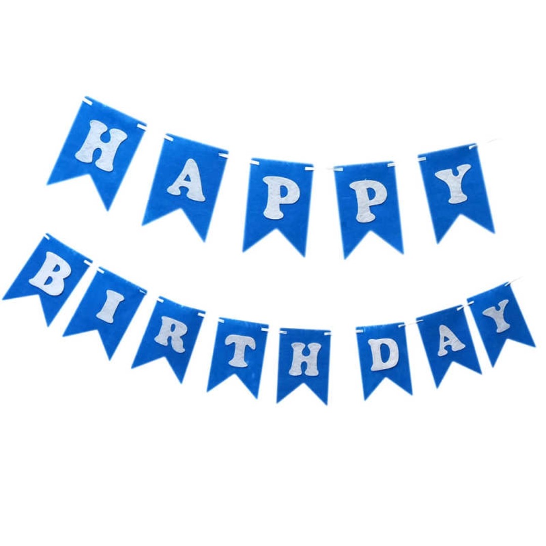 ریسه تولد نمدی آبی