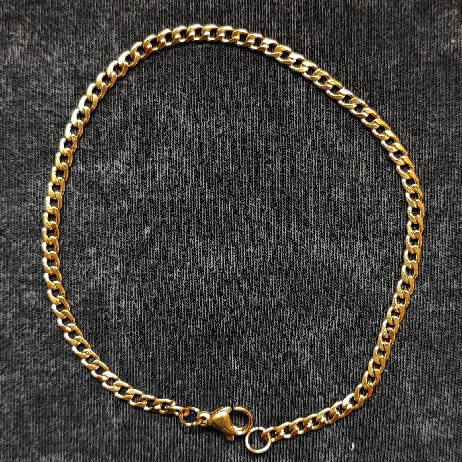 دستبند کارتیر استیل طلایی_دستبند کارتیر طلایی_ زنجیر کارتیر _دستبند استیل